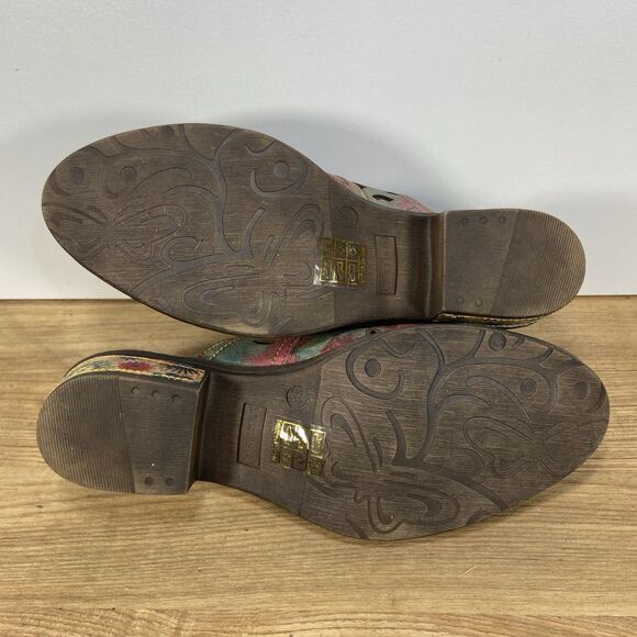 Spring Step L'Artiste Shoes Womens Size 36 Floral Cut Out Slip On Mules Colorful - Picture 9 of 12